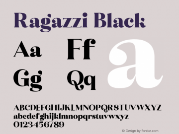 Ragazzi-Black Version 1.000图片样张