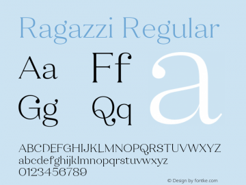 Ragazzi-Regular Version 1.000图片样张