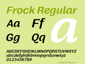 Frock DemiBold Italic Version 1.001图片样张