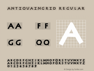 AntiquaInGrid Regular 1.0 2003-04-03 Font Sample