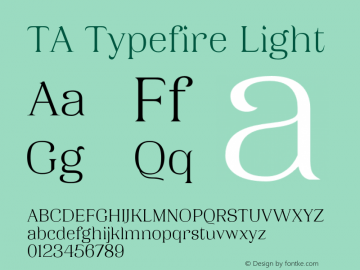 TATypefire-Light Version 2.000图片样张