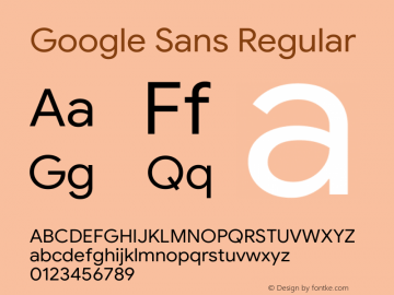 Google Sans Regular Version 4.000图片样张