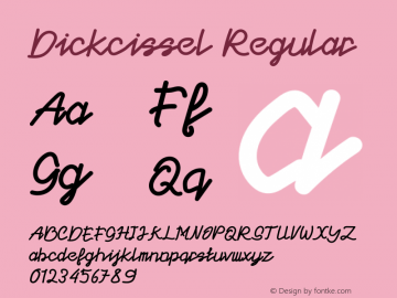 Dickcissel Version 1.001;Fontself Maker 3.5.2图片样张