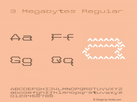 3 Megabytes Regular 2000; 1.0     www.stimuleyefonts.com图片样张