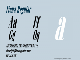 Fiona ExtraBold Italic Version 1.00图片样张