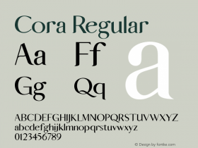 Cora Version 1.000 Font Sample