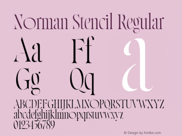 Norman Stencil Regular Version 1.00图片样张
