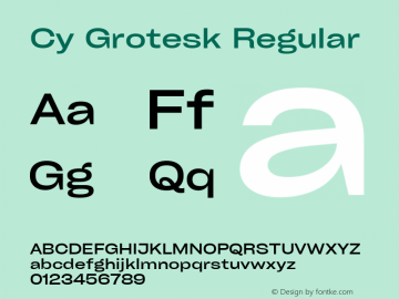 Cy Grotesk Wide Medium Version 1.01图片样张
