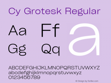 Cy Grotesk Key Light Version 1.01图片样张