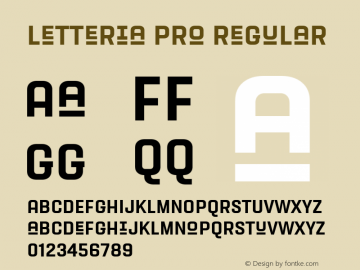 Letteria Pro Sans Version 1.00图片样张