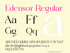 Edensor Version 1.006;Fontself Maker 3.5.4 Font Sample