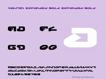 Yahren Expanded Bold Expanded Bold 2 Font Sample