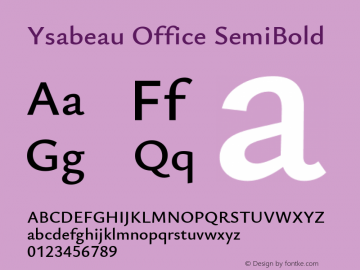 Ysabeau Office SemiBold Version 0.020图片样张