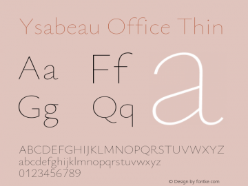 Ysabeau Office Thin Version 0.020图片样张