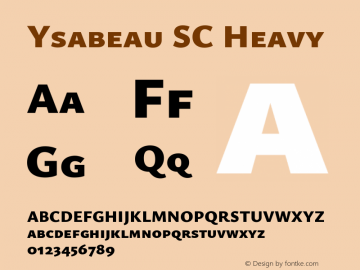 Ysabeau SC Heavy Version 0.020 Font Sample