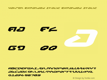 Yahren Expanded Italic Expanded Italic 2图片样张