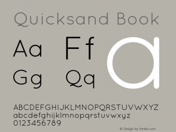 Quicksand Book Regular 001.000 Font Sample