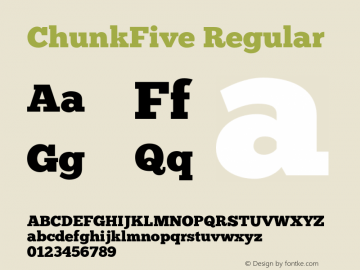 ChunkFive  Font Sample