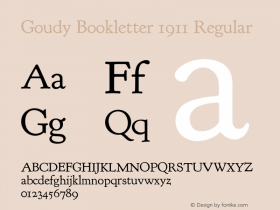 Goudy Bookletter 1911 Version 2008.02.06图片样张