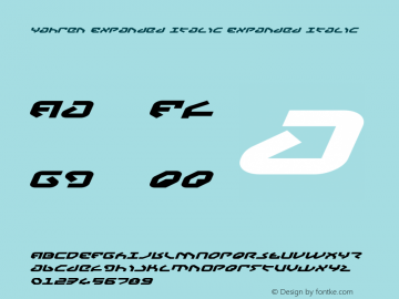 Yahren Expanded Italic Expanded Italic 2图片样张