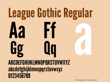 LeagueGothic  Font Sample