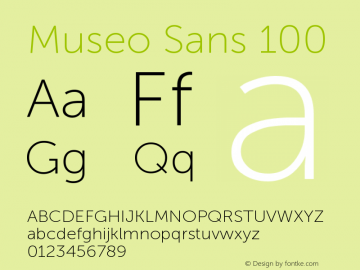 MuseoSans-100 1.000 Font Sample