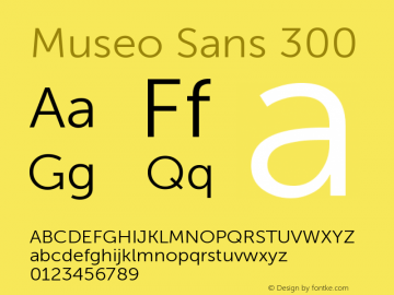 MuseoSans-300 1.000 Font Sample