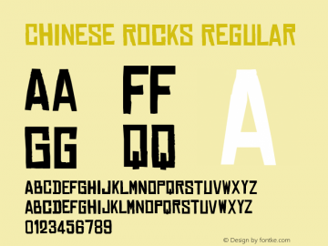 Chinese Rocks Rg Regular Version 3.002 Font Sample