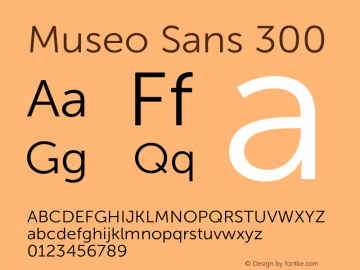 Museo Sans 300 Regular 1.000 Font Sample