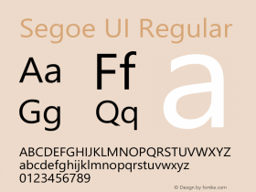 Segoe UI Version 5.24 Font Sample