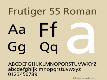 Frutiger-Roman OTF 1.0;PS 001.002;Core 1.0.22图片样张