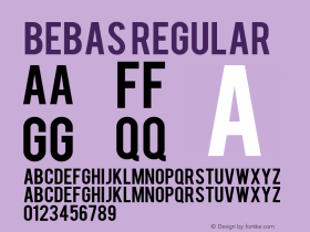 Bebas Regular Bebas versoin1.0图片样张