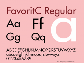 FavoritC OTF 1.0;PS 001.000;Core 116;AOCW 1.0 161 Font Sample