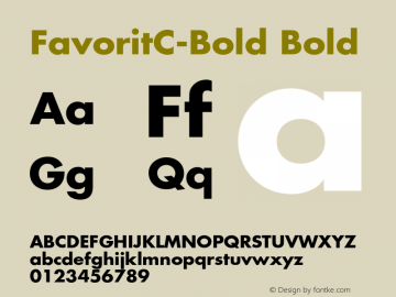 FavoritC-Bold OTF 1.0;PS 001.000;Core 116;AOCW 1.0 161 Font Sample