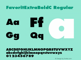 FavoritExtraBoldC Regular OTF 1.0;PS 001.000;Core 116;AOCW 1.0 161图片样张
