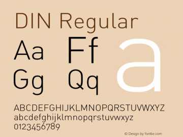 DIN-LightAlternate 001.000; ttfautohint (v1.4.1) Font Sample