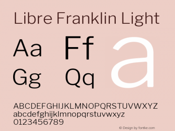 LibreFranklin-Light Version 1.001;PS 001.001;hotconv 1.0.88;makeotf.lib2.5.64775 Font Sample