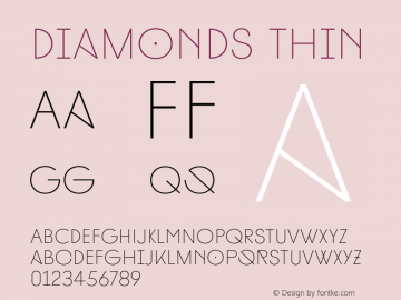 DiamondsThin Version 1.000 Font Sample