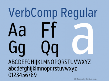 VerbCompRegular Version 1.000 Font Sample