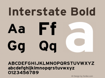 Interstate-Bold 001.000 Font Sample