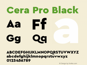 CeraPro-Black Version 6.0 | wf-rip DC20180515 Font Sample