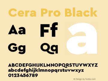 CeraPro-Black Version 6.0 | wf-rip DC20180515 Font Sample