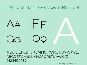 ☞Novecento sans wide Book Version 3.001;PS 003.001;hotconv 1.0.70;makeotf.lib2.5.58329;com.myfonts.synthview.novecento.wide-book.wfkit2.eVhW Font Sample