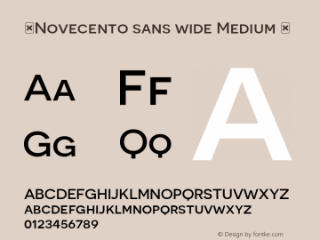 ☞Novecento sans wide Medium Version 3.001;PS 003.001;hotconv 1.0.70;makeotf.lib2.5.58329;com.myfonts.synthview.novecento.wide-medium.wfkit2.eVhW Font Sample