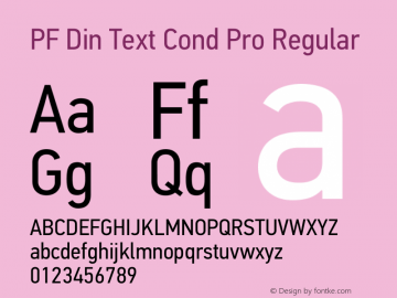 PF Din Text Cond Pro Version 1.0图片样张