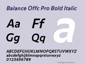 Balance Offc Pro Bold Italic Version 7.504; 2010; Build 1025图片样张