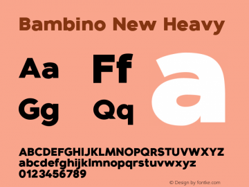 Bambino New Heavy Version 1.000;PS 001.000;hotconv 1.0.70;makeotf.lib2.5.58329 Font Sample