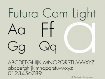 Futura Com Light Version 1.10; 2006图片样张