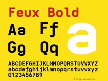 Feux Bold Version 3.7.1; ttfautohint (v1.8.3) Font Sample