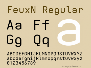 FeuxN Regular Version 3.7.1; ttfautohint (v1.8.3) Font Sample